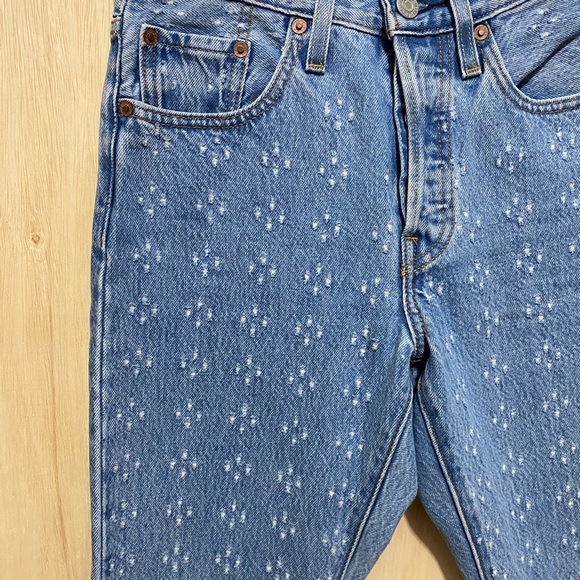 Levi’s 501 Skinny Jeans Snowflakes - Picture 3 of 8